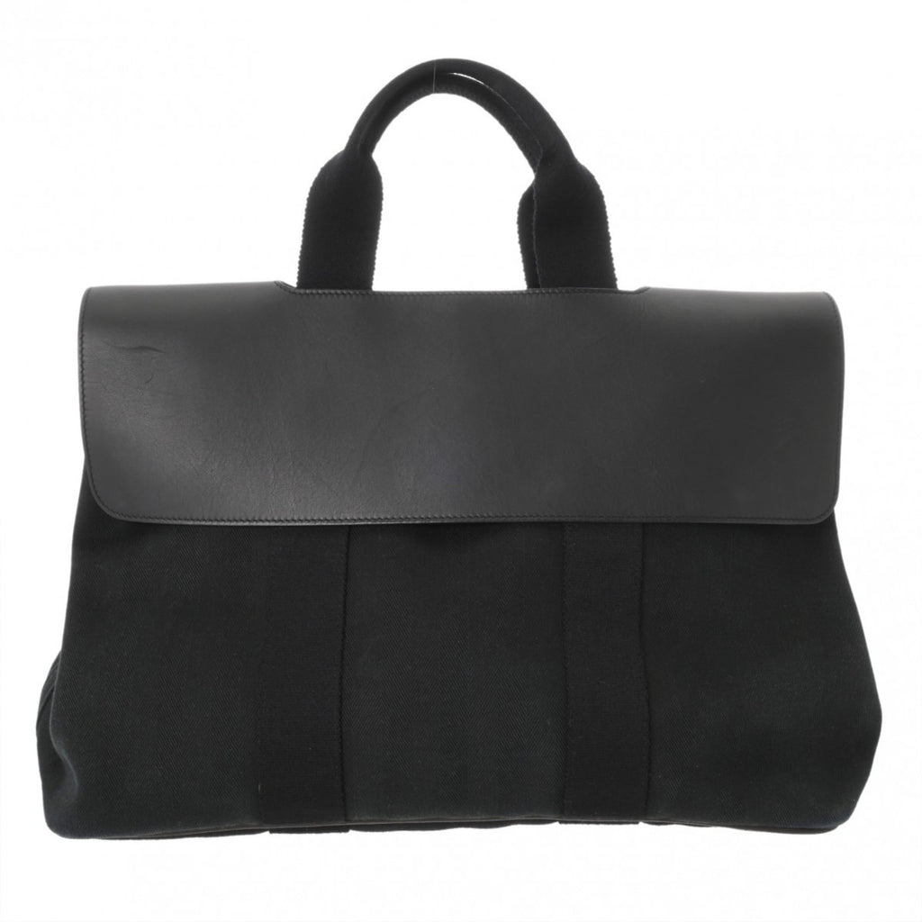 Hermes Black Toile Chevron Handbag (Pre-Owned)