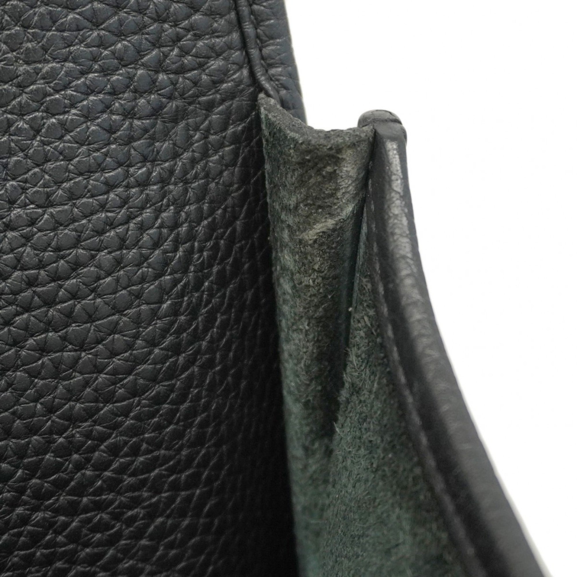 Hermes Black Taurillon Clemence Leather Shoulder Bag (Pre-Owned)