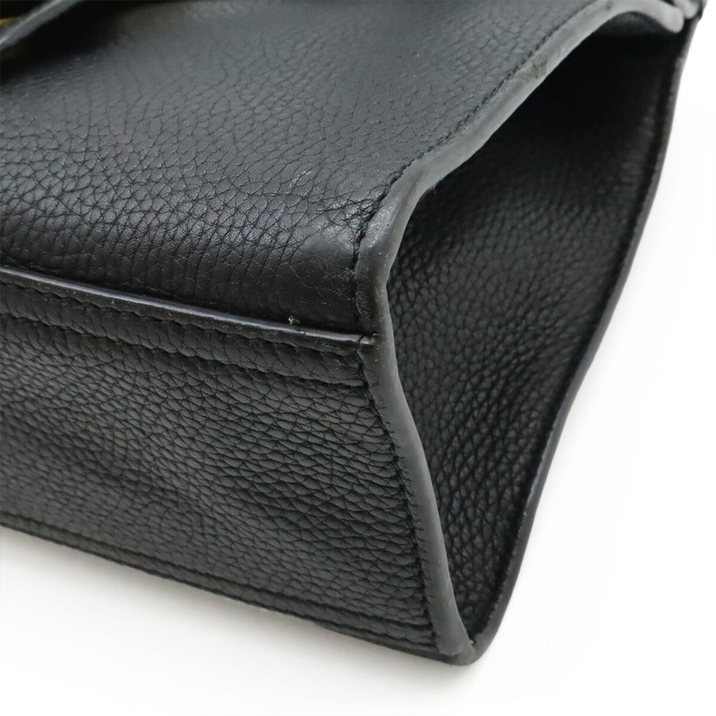 Gucci Black Leather Handbag Shoulder Bag (Pre-Owned)