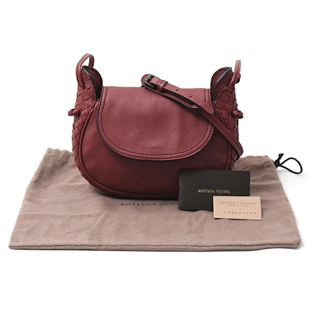 Bottega Veneta Intrecciato Red Color Intrecciato Pochette Shoulder Bag (Pre-Owned)