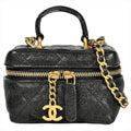 Chanel Black Grained Calfskin Shoulder Bag (Pre-Owned)