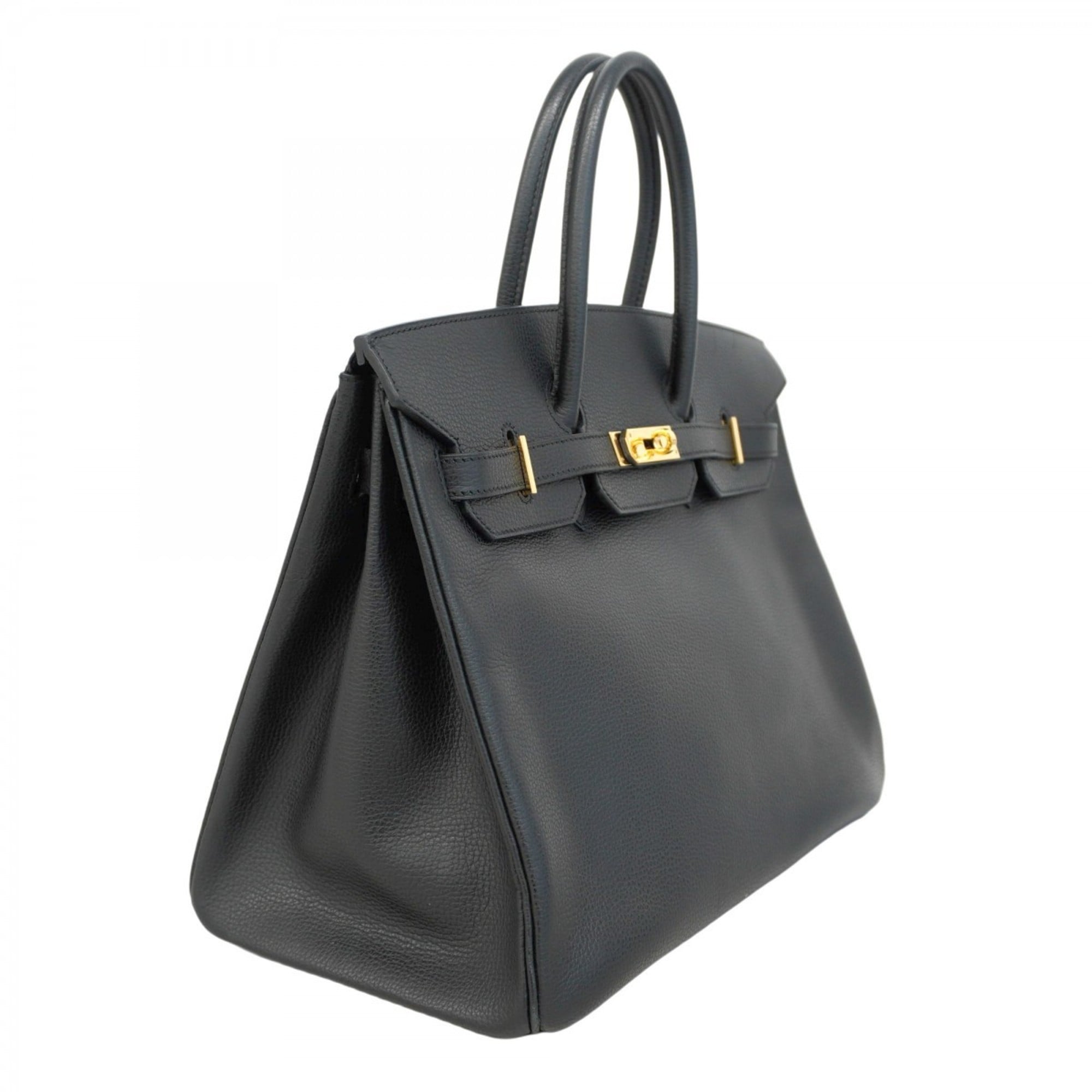 Hermes Black Togo Leather Handbag (Pre-Owned)