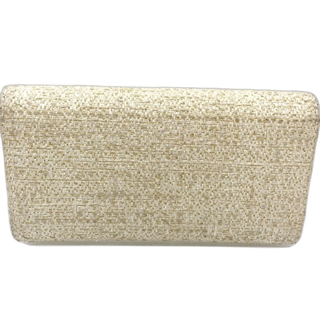 Chanel Off-White Canvas Long Wallet (Bi-Fold) (Pre-Owned)