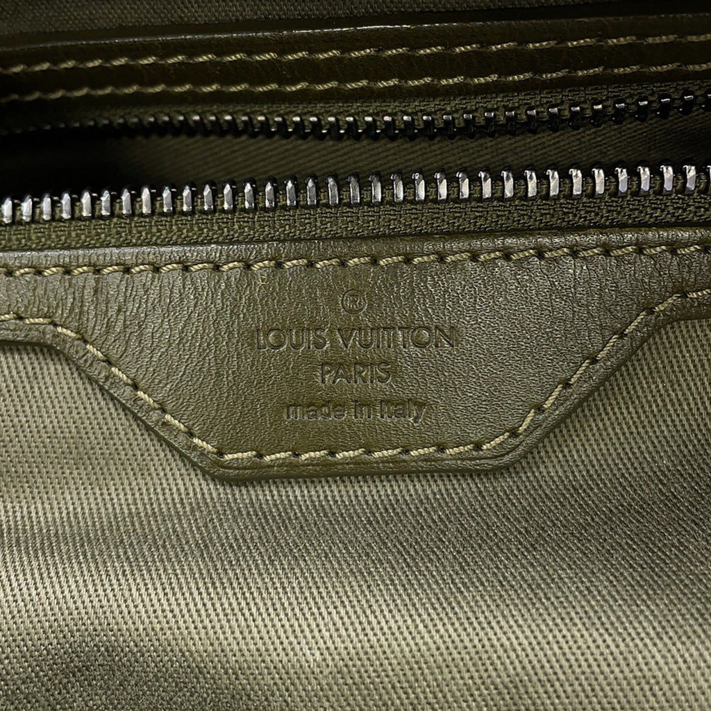 Louis Vuitton Monogram Impression Khaki Denim Shoulder Bag (Pre-Owned)