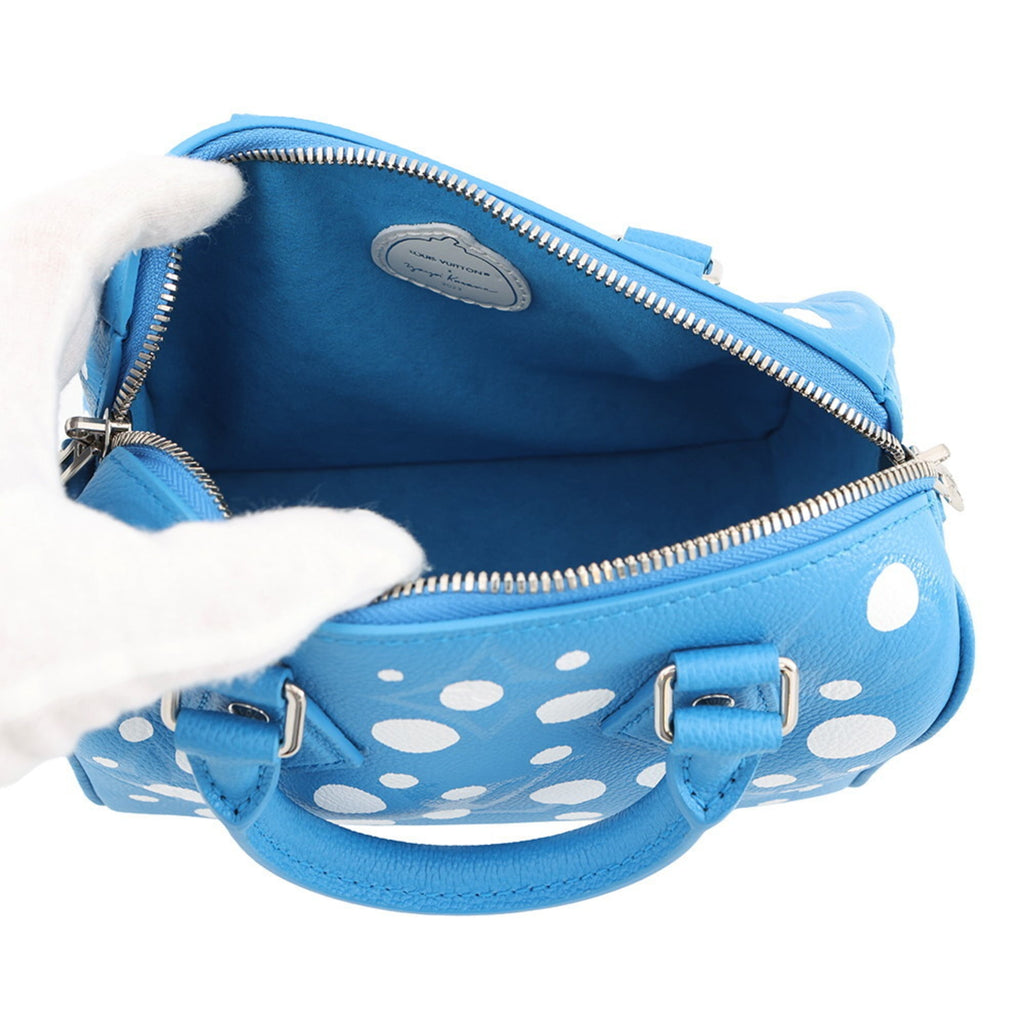 Louis Vuitton Yayoi Kusama Blue White Monogram Empreinte Handbag (Pre-Owned)