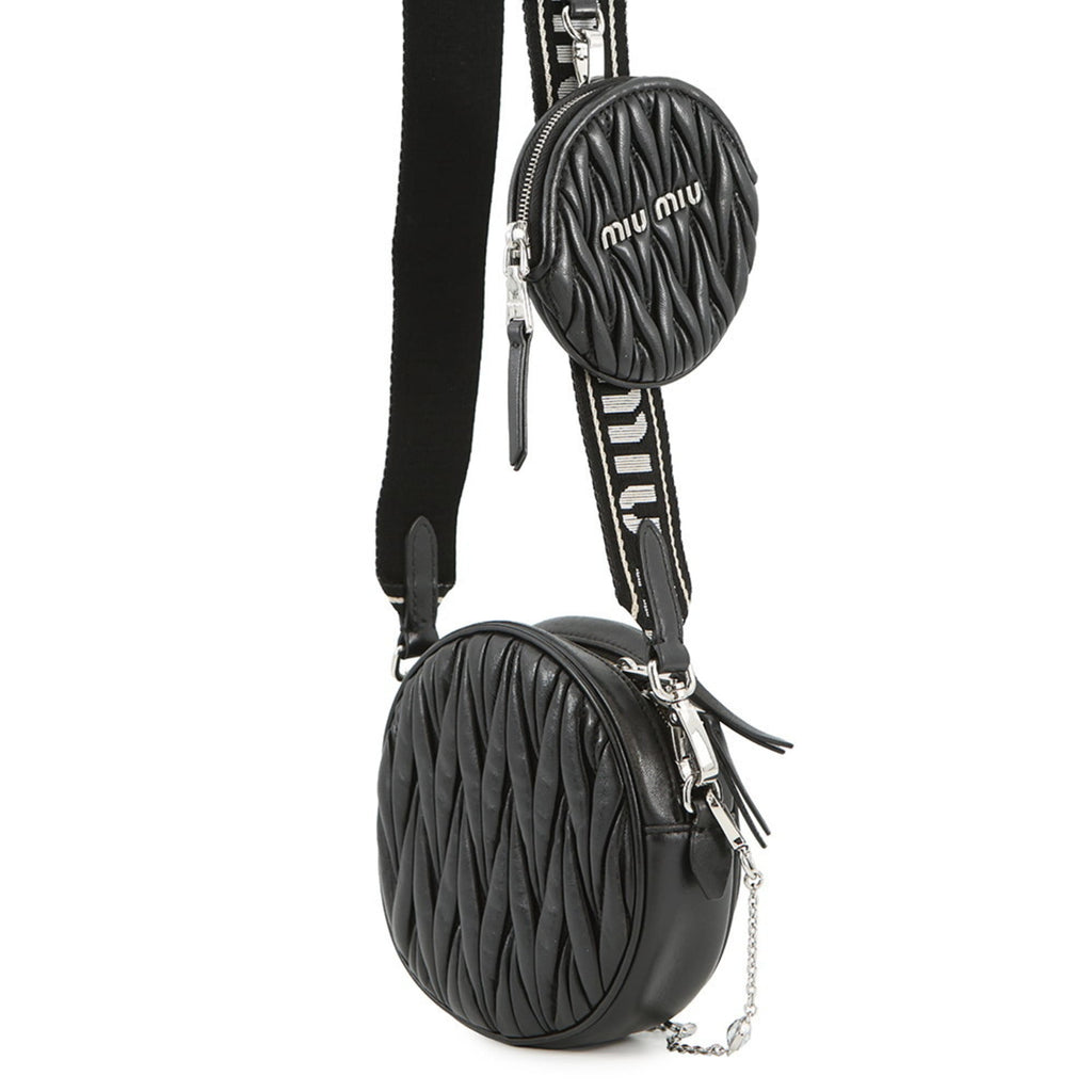 Miu Miu Matelasse Black Shoulder Bag (Pre-Owned)