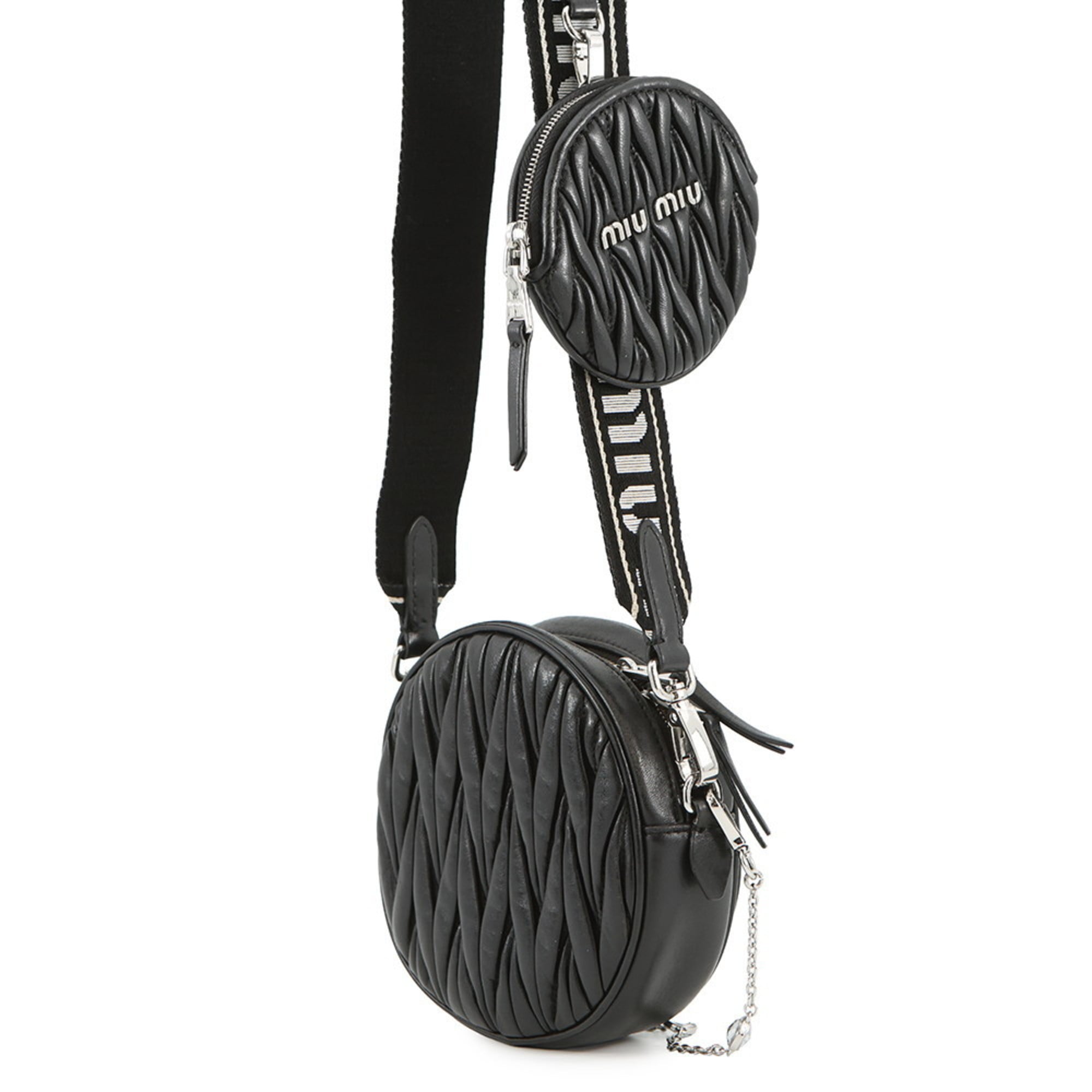 Miu Miu Matelasse Black Shoulder Bag (Pre-Owned)