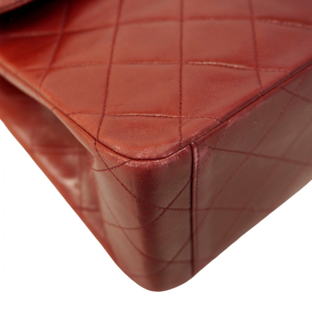 Chanel Bordeaux Leather Shoulder Bag (Pre-Owned)