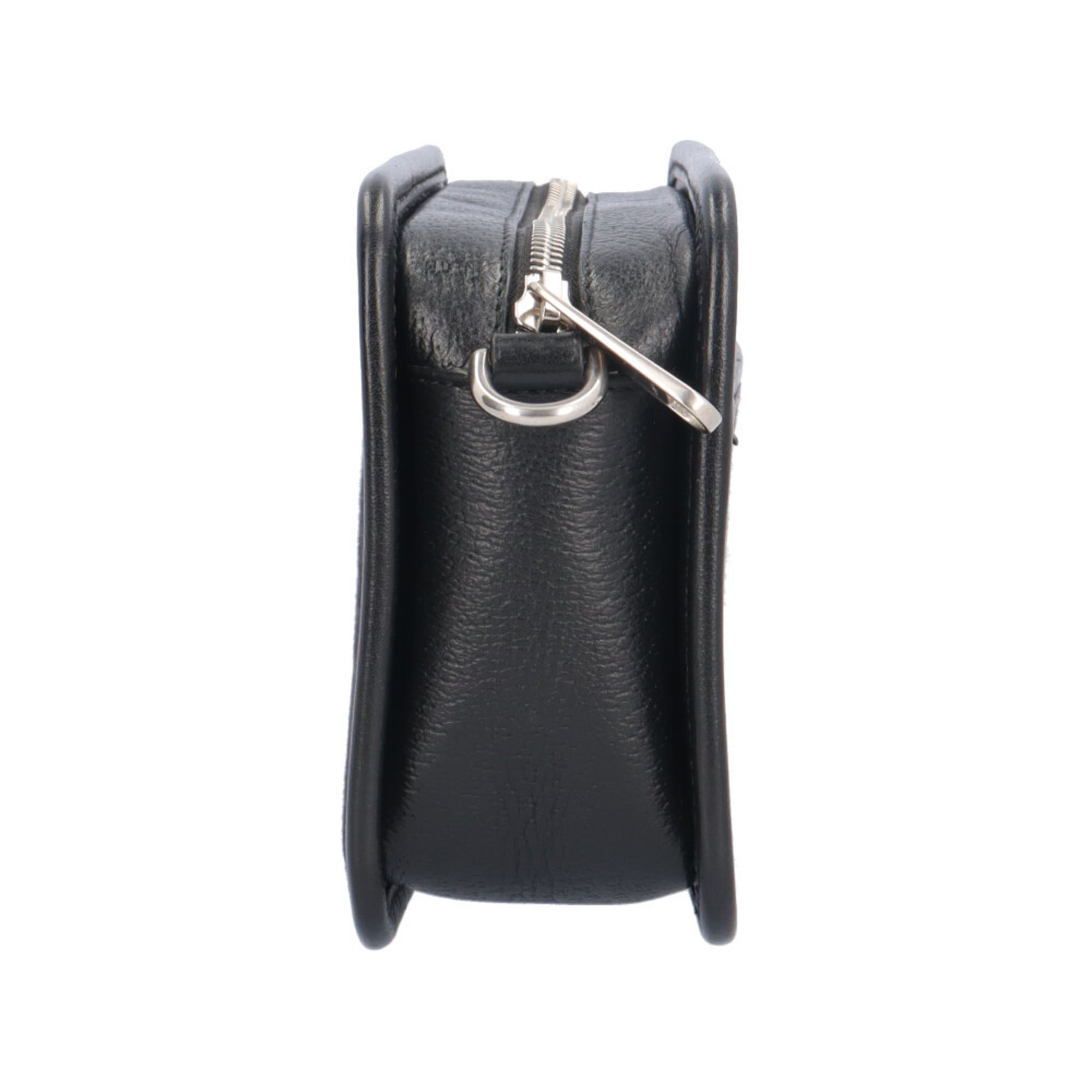 Gucci Black Gg Canvas Leather Shoulder Bag (Pre-Owned)