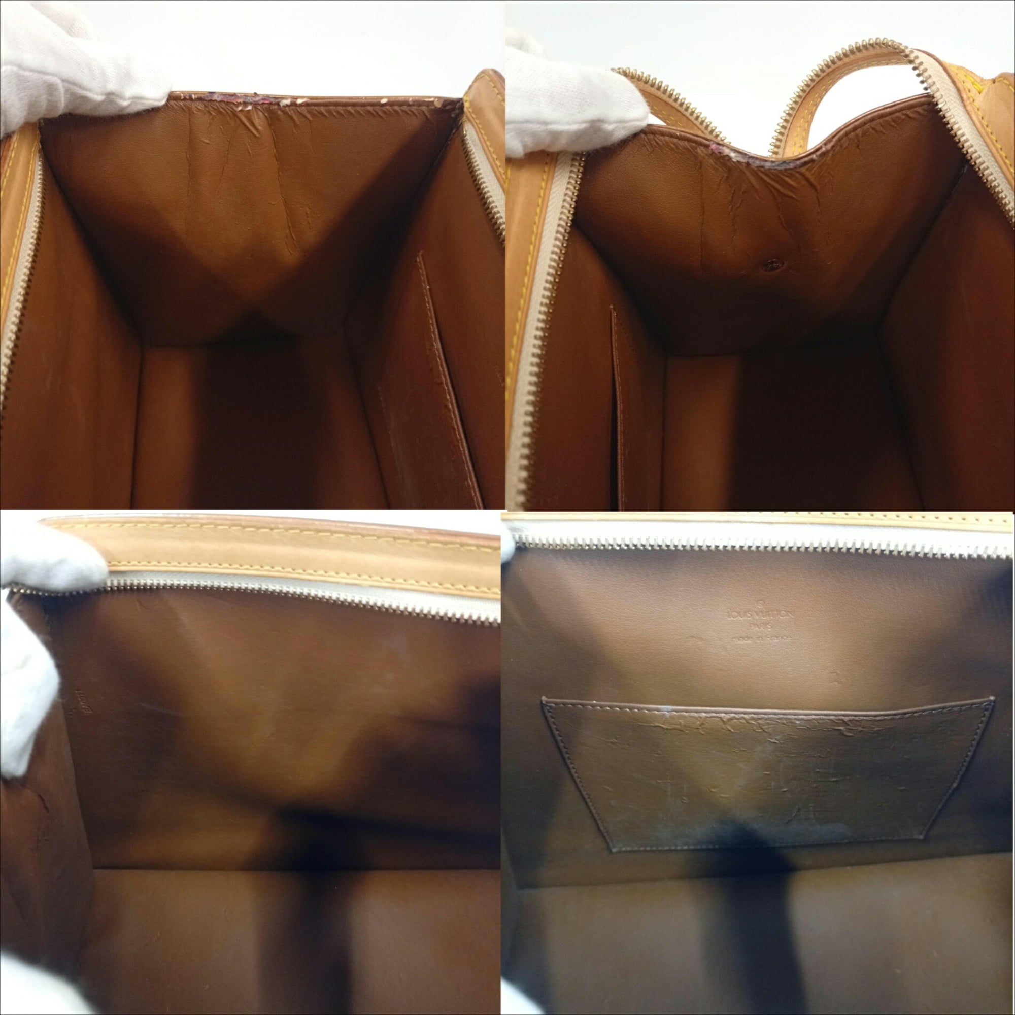 Louis Vuitton Bronze Vernis Handbag (Pre-Owned)