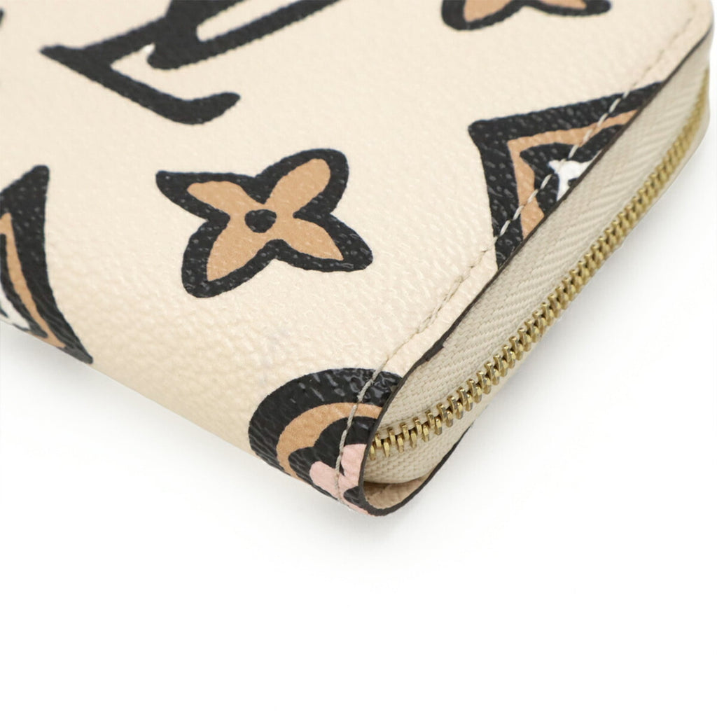 Louis Vuitton Cream Leopard Monogram Canvas Coin Purse/Coin Case (Pre-Owned)