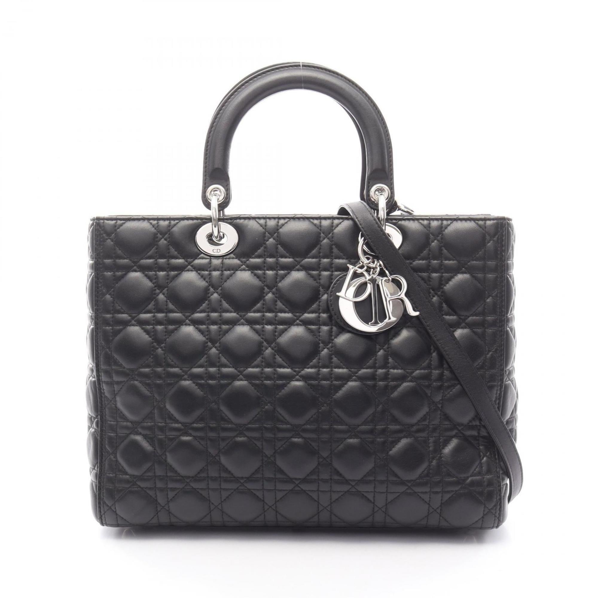 Christian Dior Black Leather Handbag (Pre-Owned)