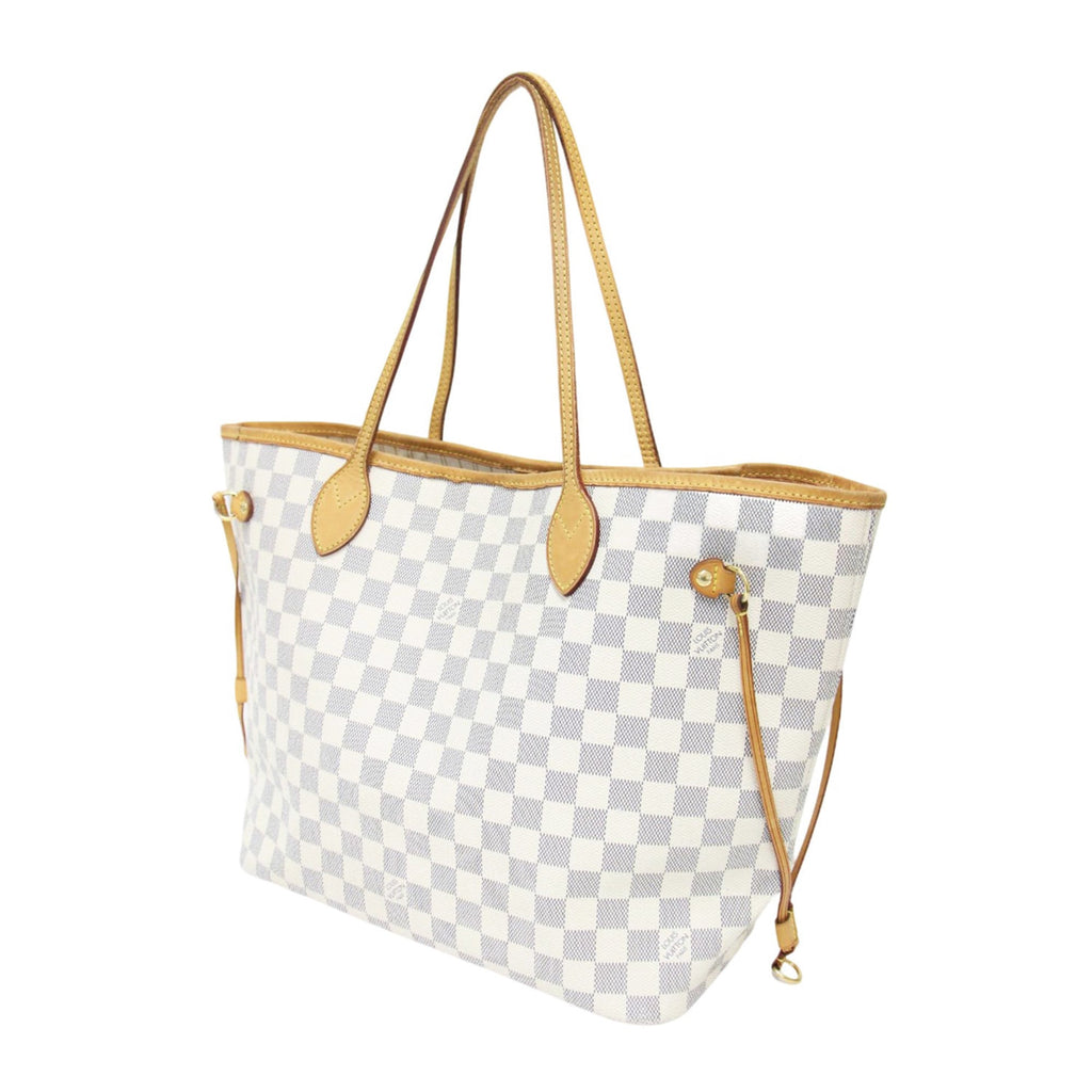 Louis Vuitton White Damier Azur Handbag Tote Bag (Pre-Owned)