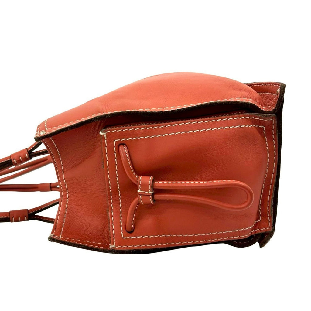 Loewe Orange Leather Handbag Tote Bag (Pre-Owned)