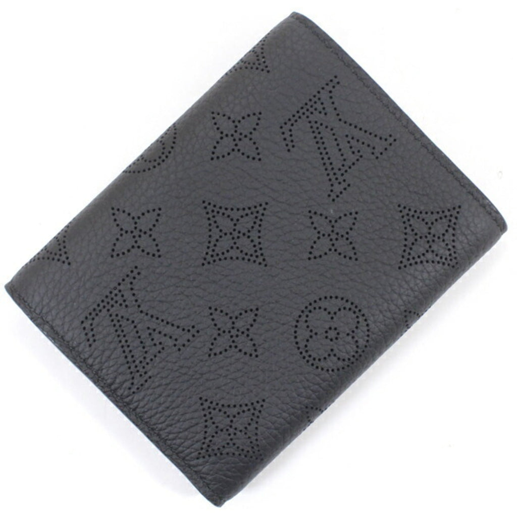 Louis Vuitton Black Mahina Leather Wallet (Tri-Fold) (Pre-Owned)
