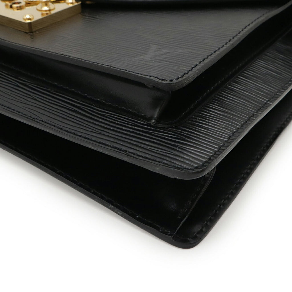 Louis Vuitton Epi Black Noir Epi Leather Handbag (Pre-Owned)
