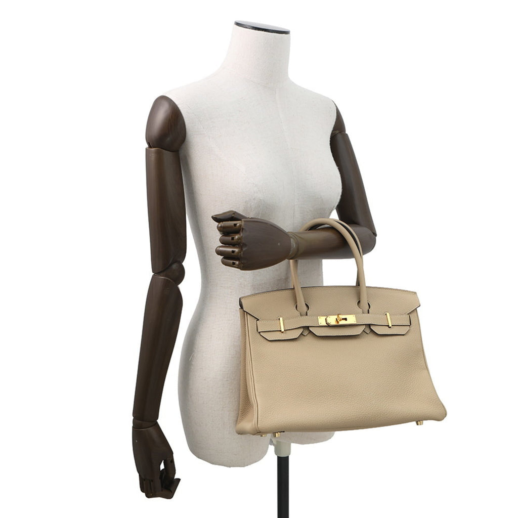 Hermes Birkin Gold Togo Leather Handbag (Pre-Owned)