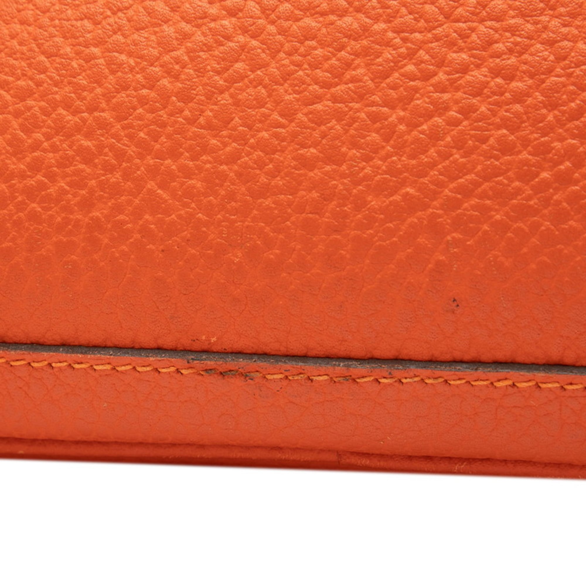 Hermes Orange Negonda Leather Handbag Tote Bag (Pre-Owned)