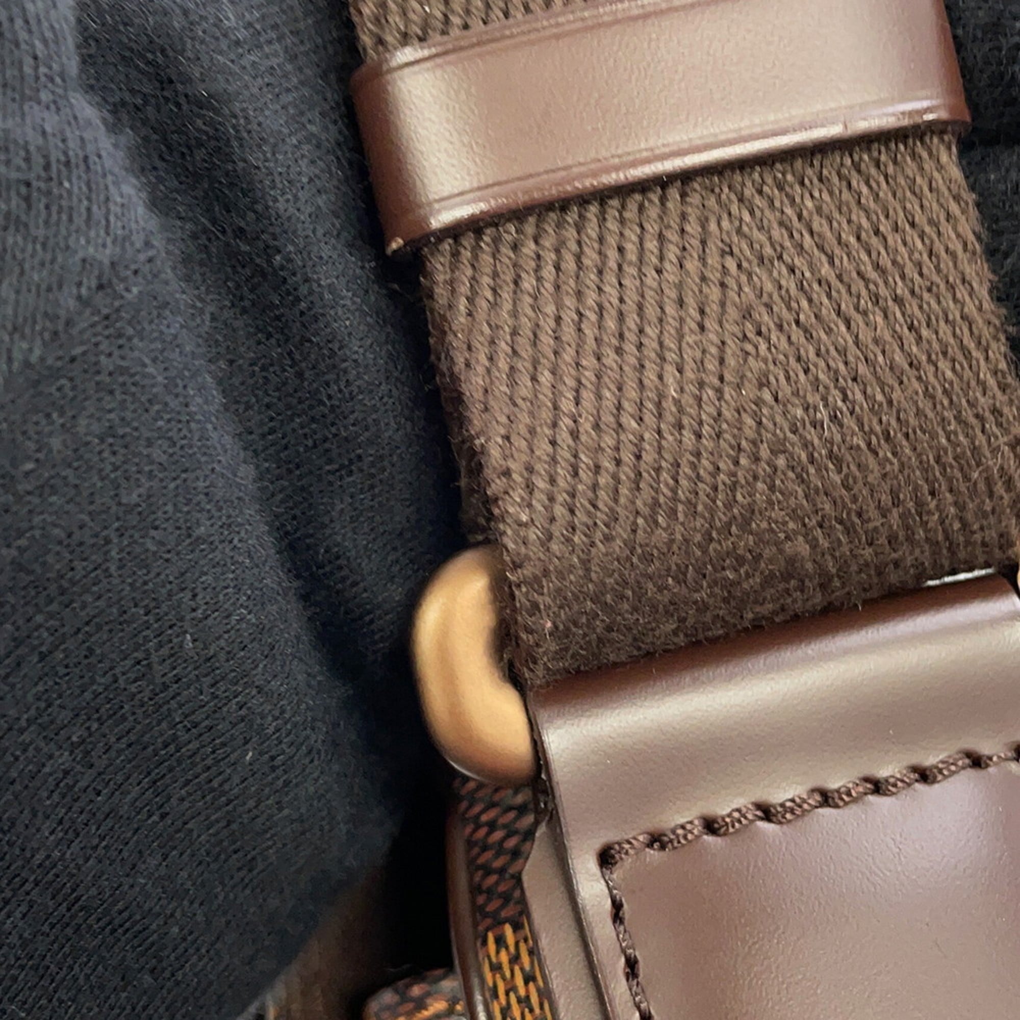 Louis Vuitton Damier Brown Damier Canvas Ebene Shoulder Bag (Pre-Owned)