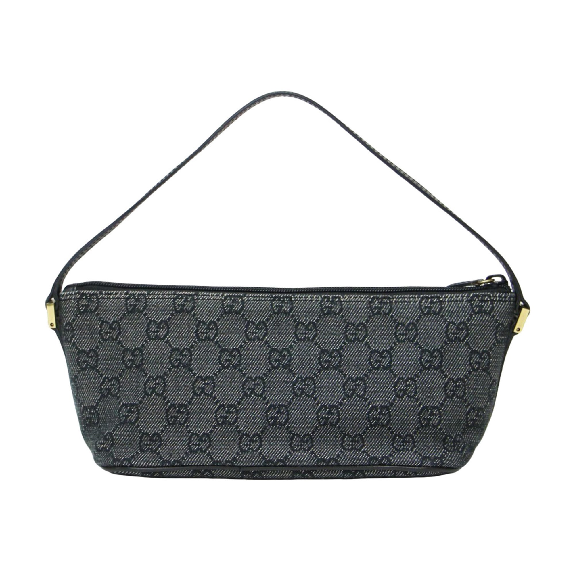 Gucci Black Gg Canvas Handbag (Pre-Owned)