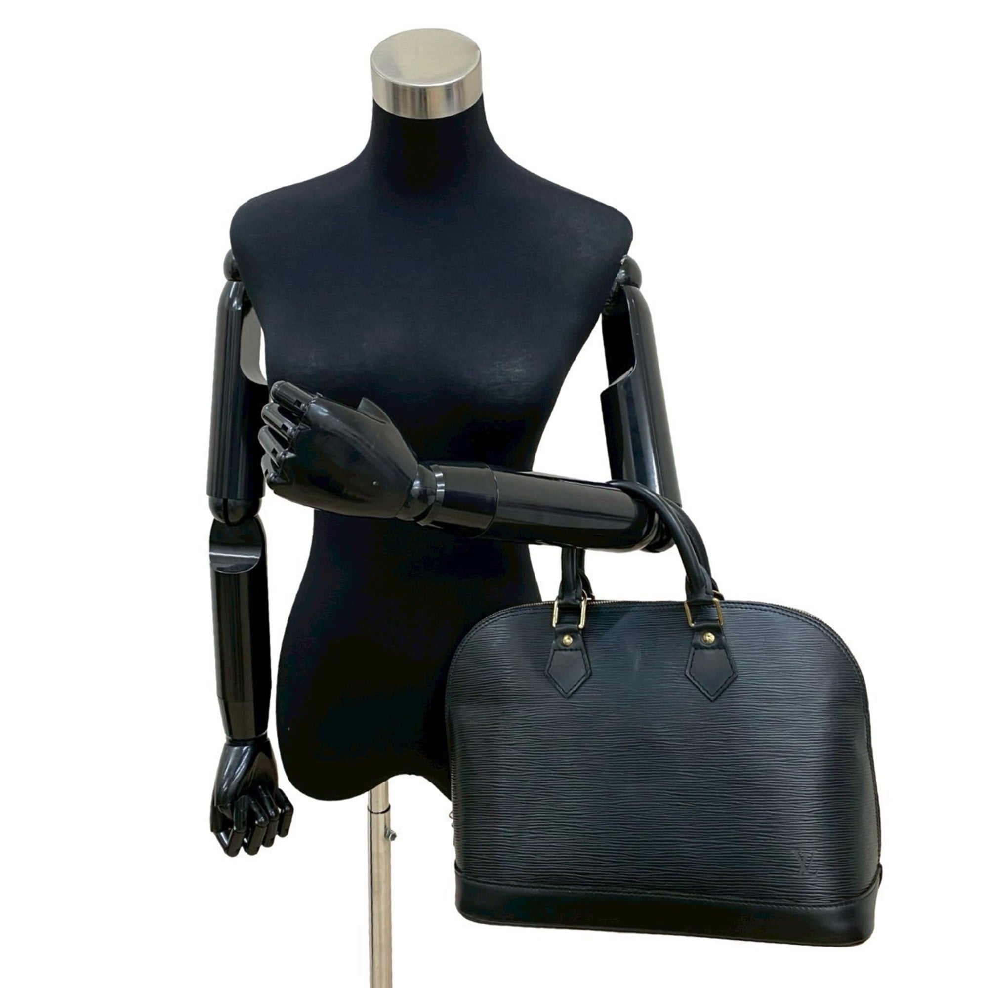 Louis Vuitton Black Epi Leather Boston Bag Handbag (Pre-Owned)