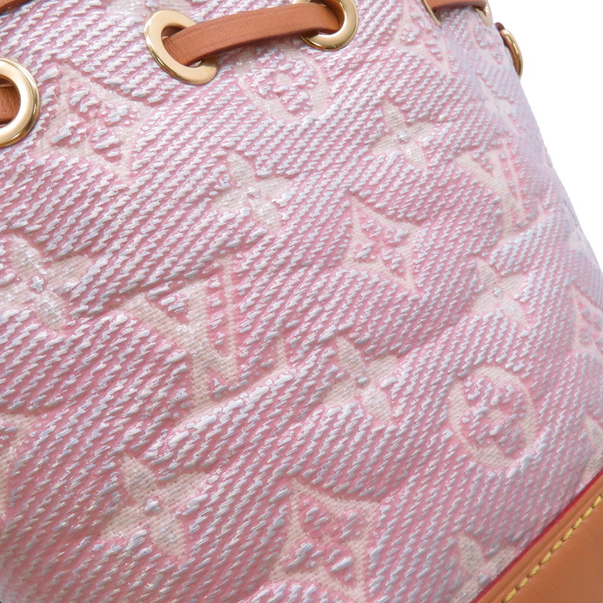Louis Vuitton Monogram Pink Jacquard Handbag Shoulder Bag (Pre-Owned)