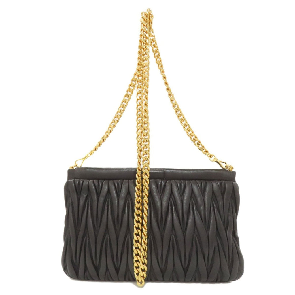 Miu Miu Black Leather Shoulder Bag (Pre-Owned)