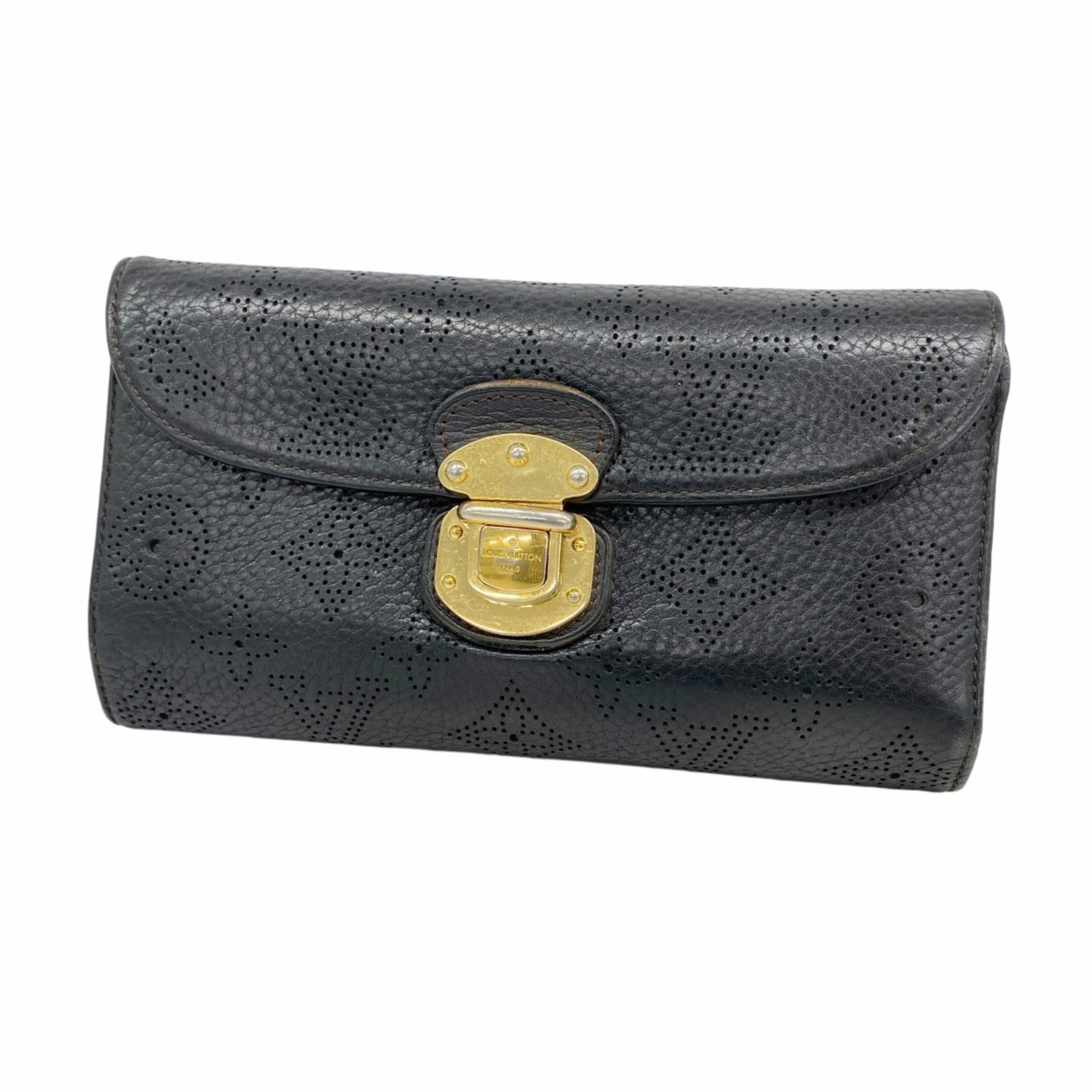 Louis Vuitton Noir Long Wallet (Tri-Fold) (Pre-Owned)