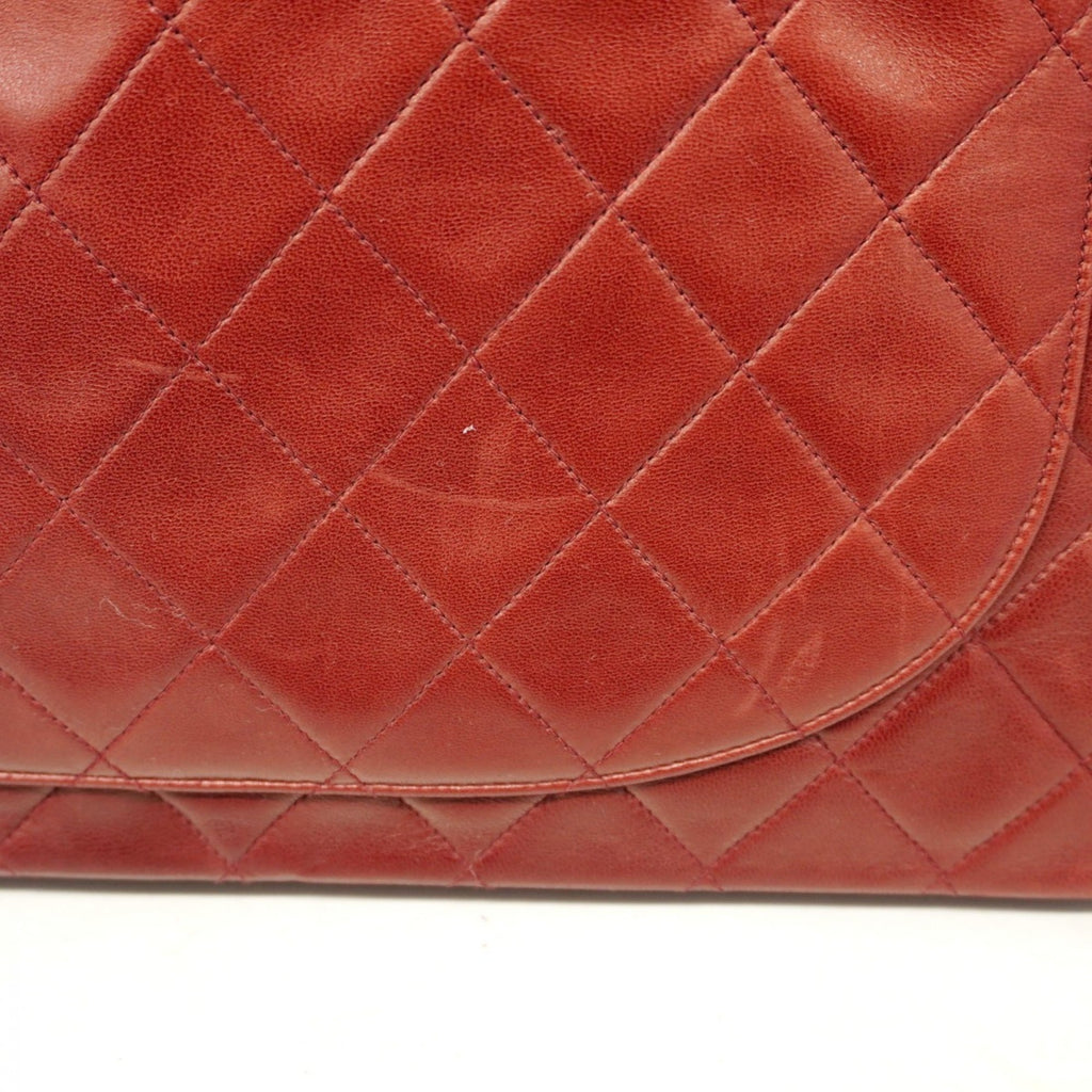 Chanel Bordeaux Leather Shoulder Bag (Pre-Owned)
