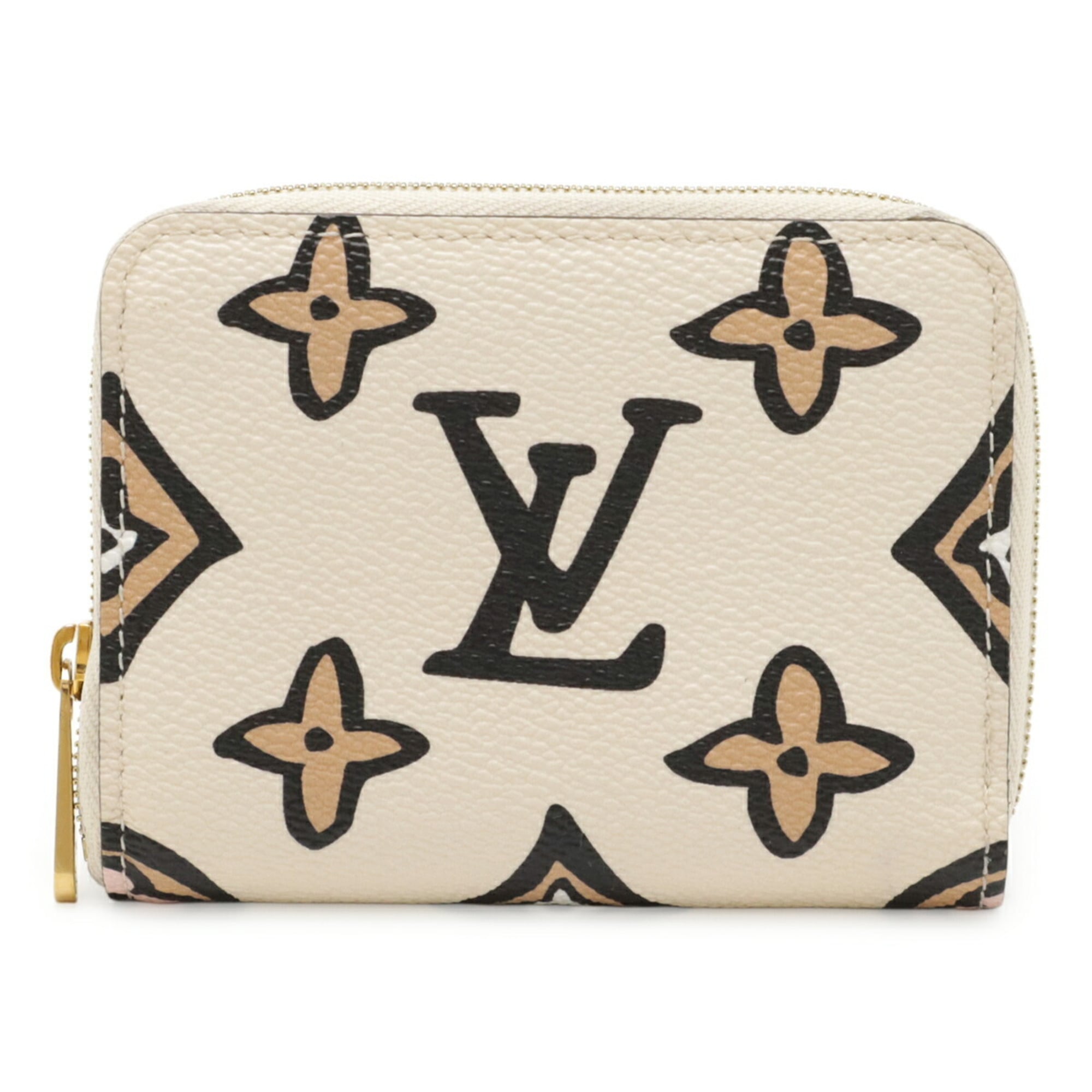 Louis Vuitton Cream Leopard Monogram Canvas Coin Purse/Coin Case (Pre-Owned)