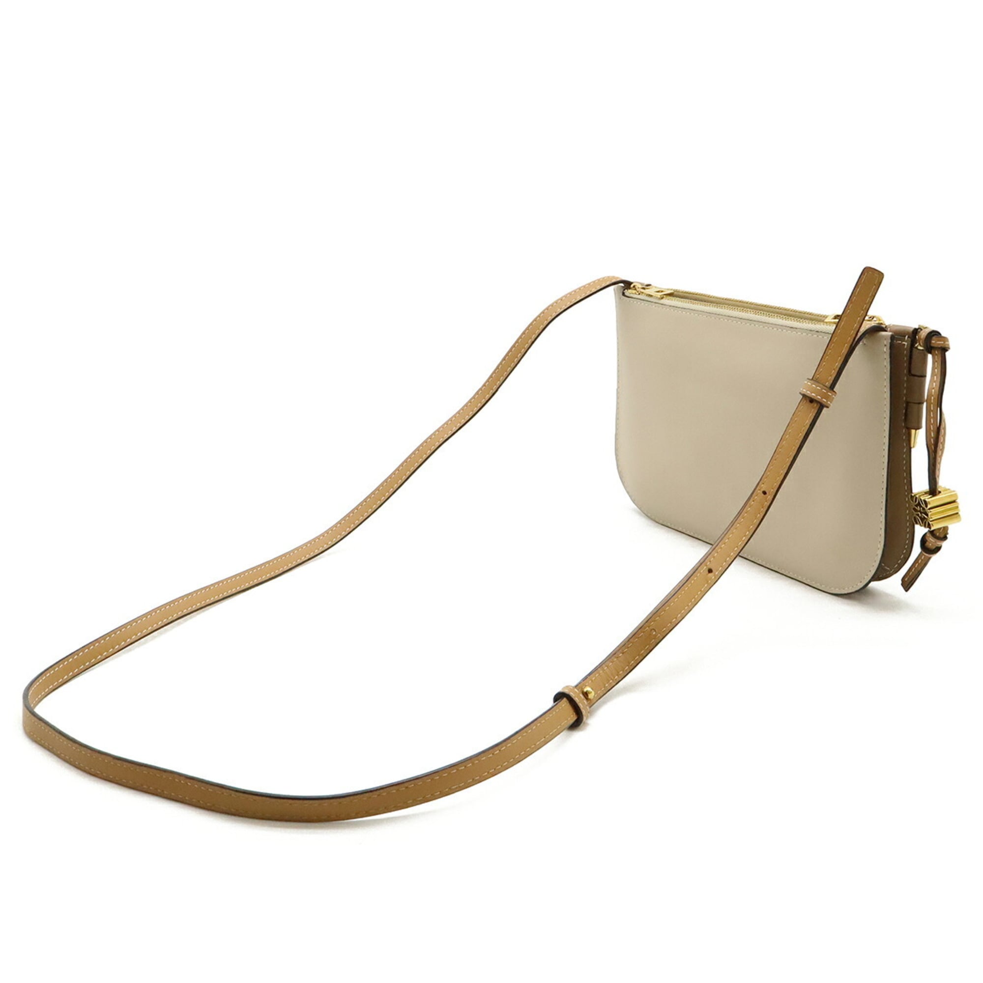 Loewe Grayish Leather Pochette Shoulder Bag (Pre-Owned)