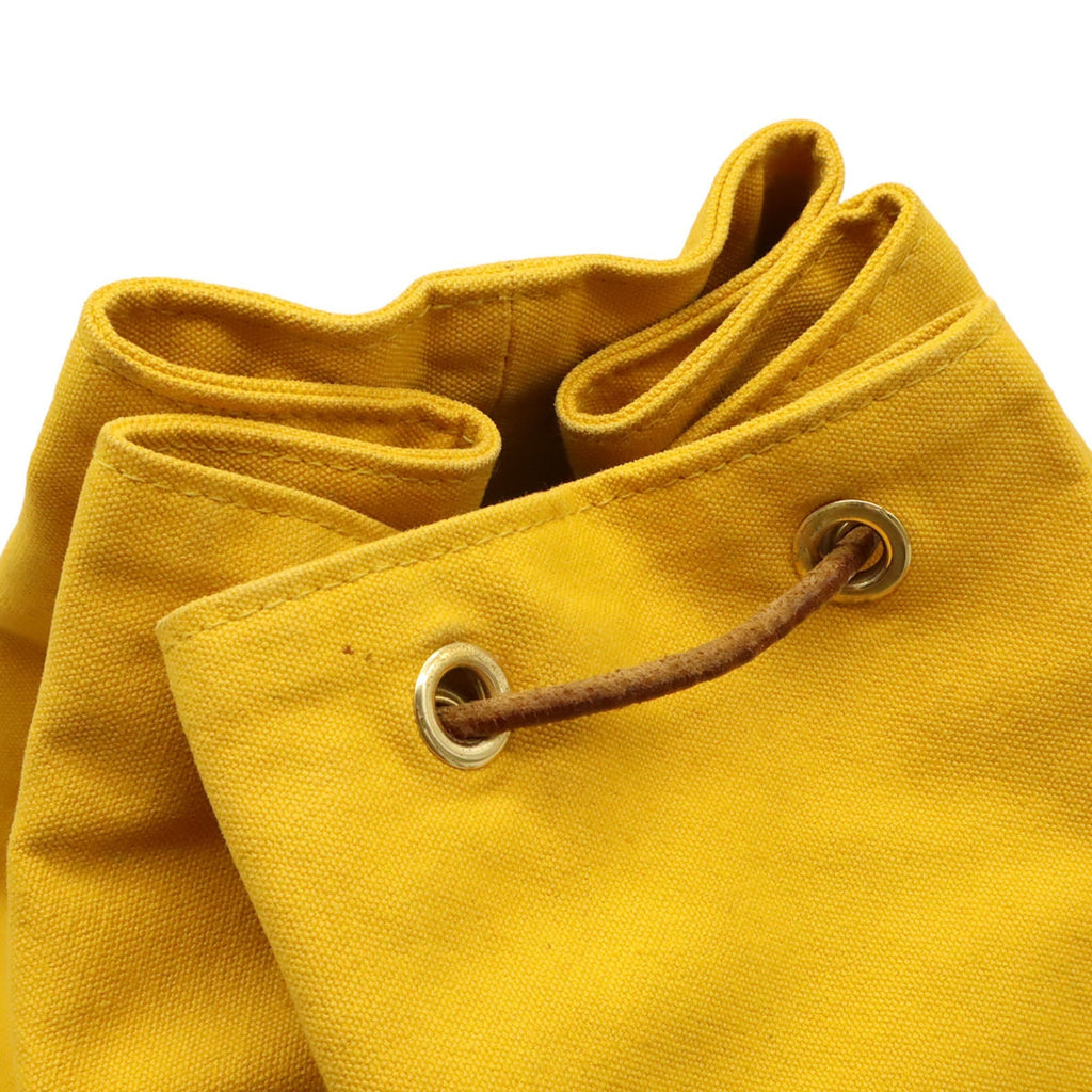 Hermes Mustard Canvas Leather Shoulder Bag (Pre-Owned)