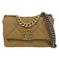 Chanel Brown Cotton Canvas Shoulder Bag (Pre-Owned)