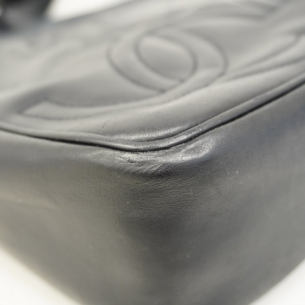 Chanel Navy Leather Shoulder Bag (Pre-Owned)