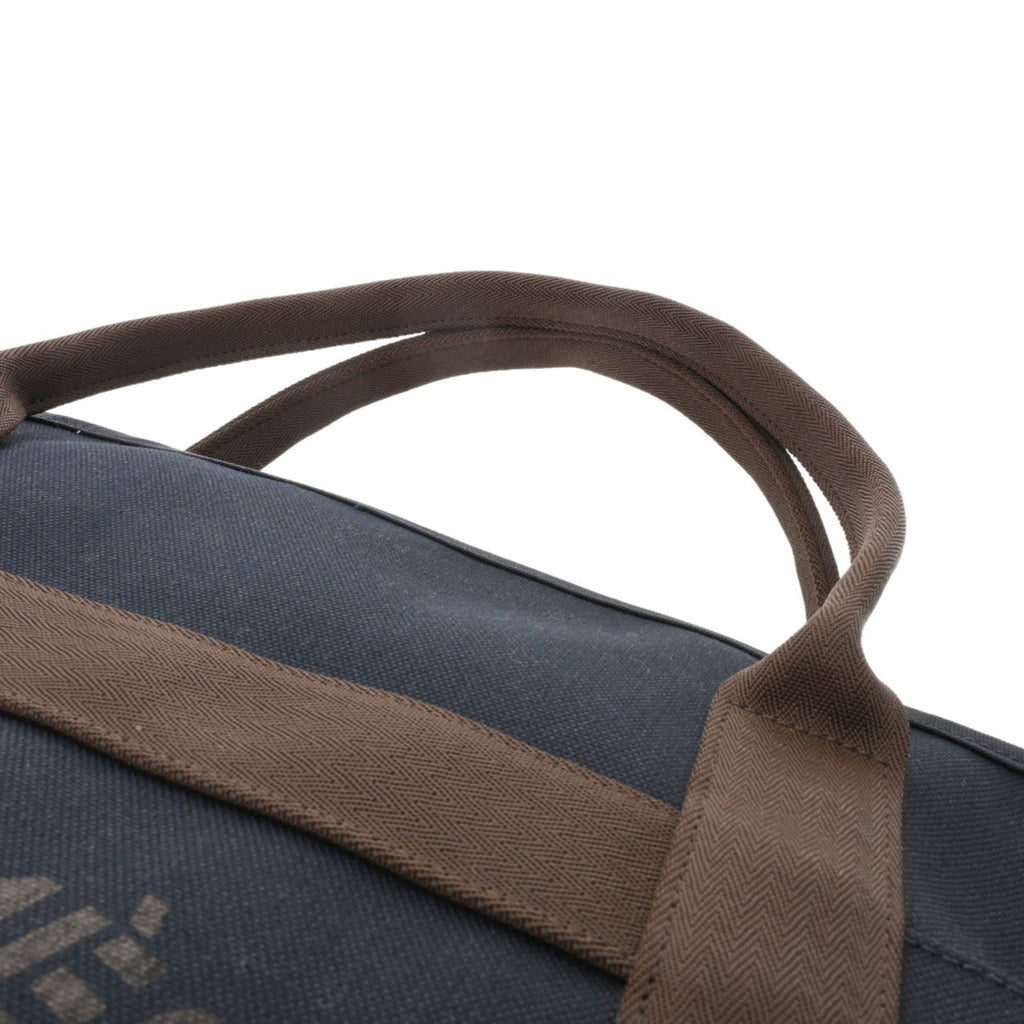 Hermes Navy Toile Chevron Tote Bag (Pre-Owned)