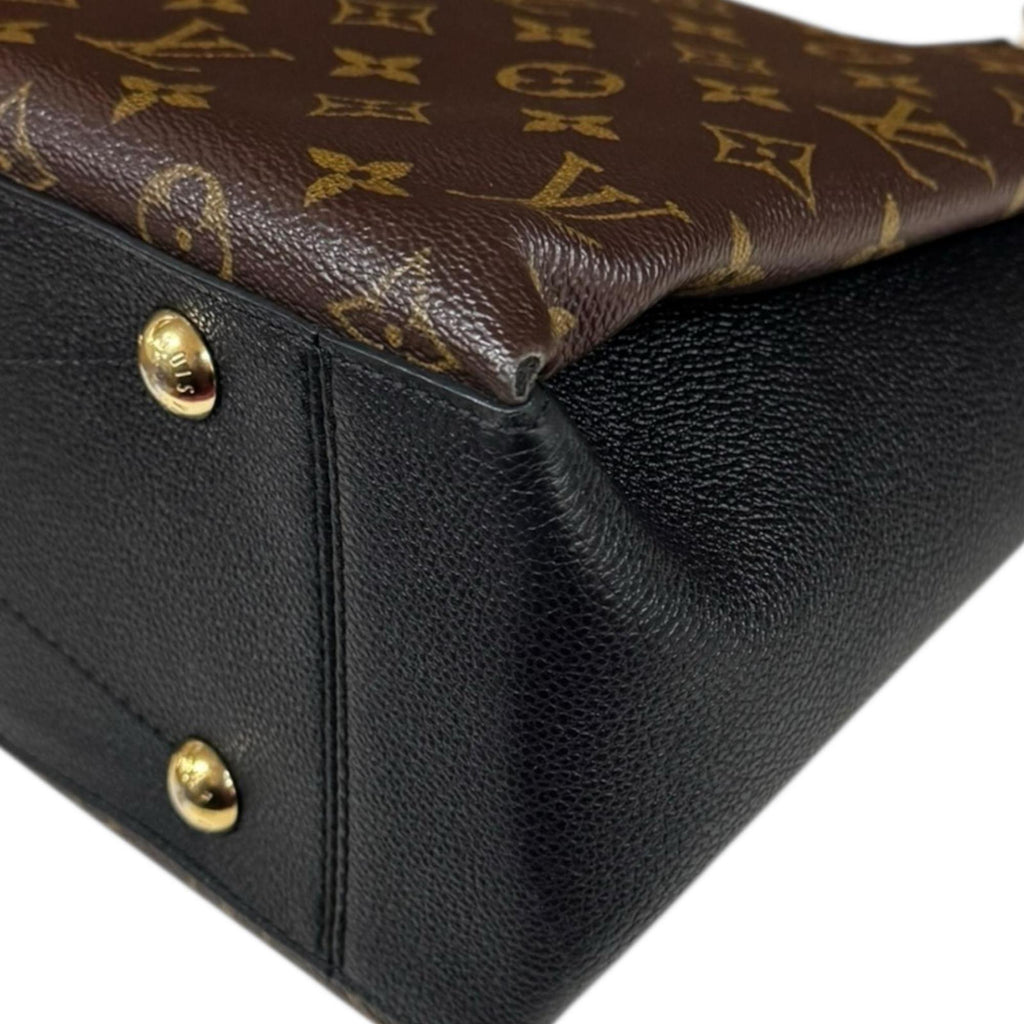 Louis Vuitton Black Brown Monogram Canvas Tote Bag (Pre-Owned)