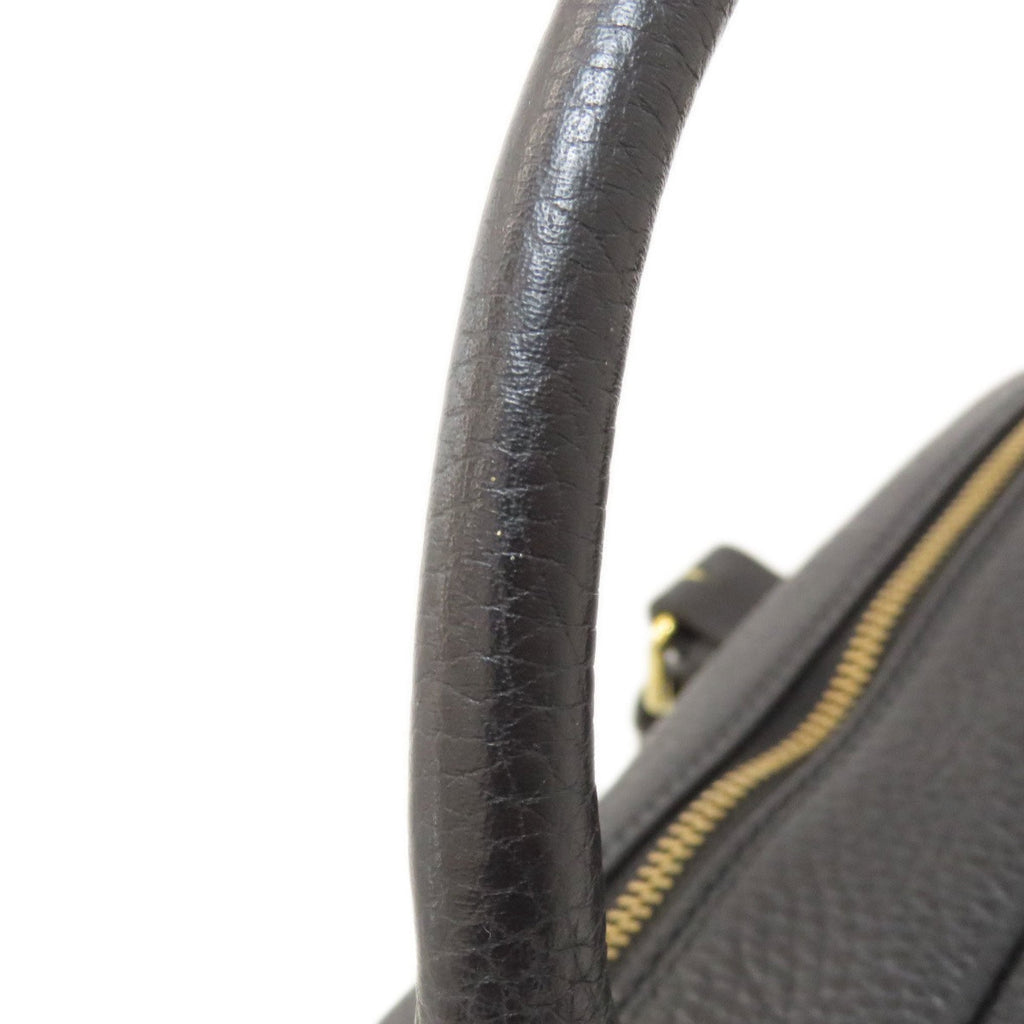 A.D.M.J Black Leather Boston Bag (Pre-Owned)