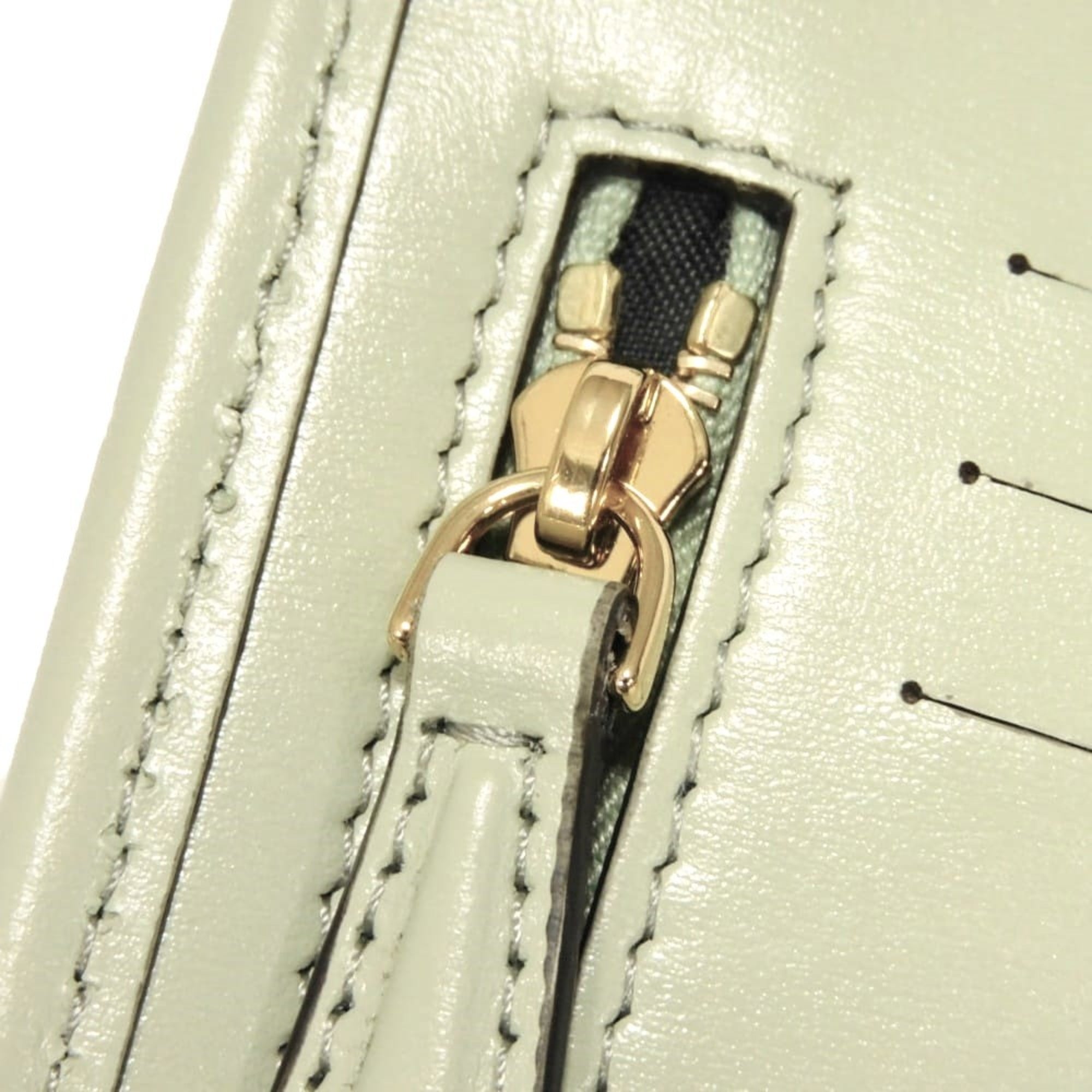 Fendi Light Green Leather Phone Wallet (Pre-Owned)