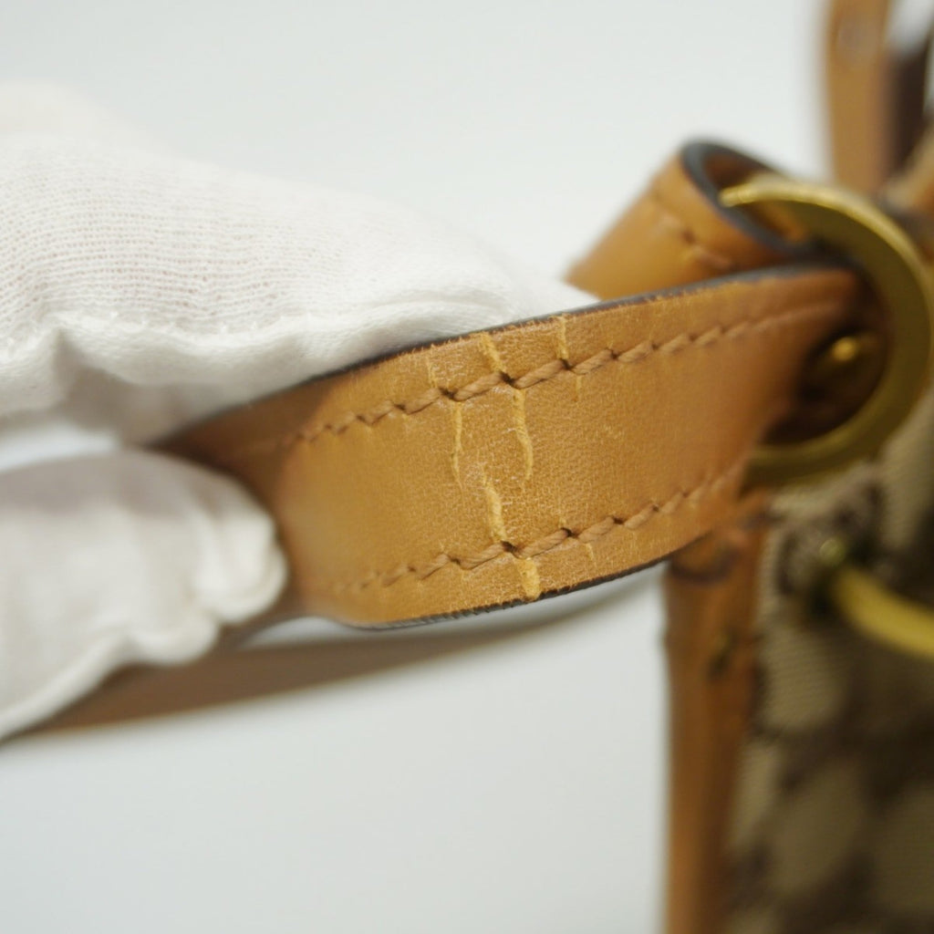 Gucci Brown Canvas Shoulder Bag (Pre-Owned)