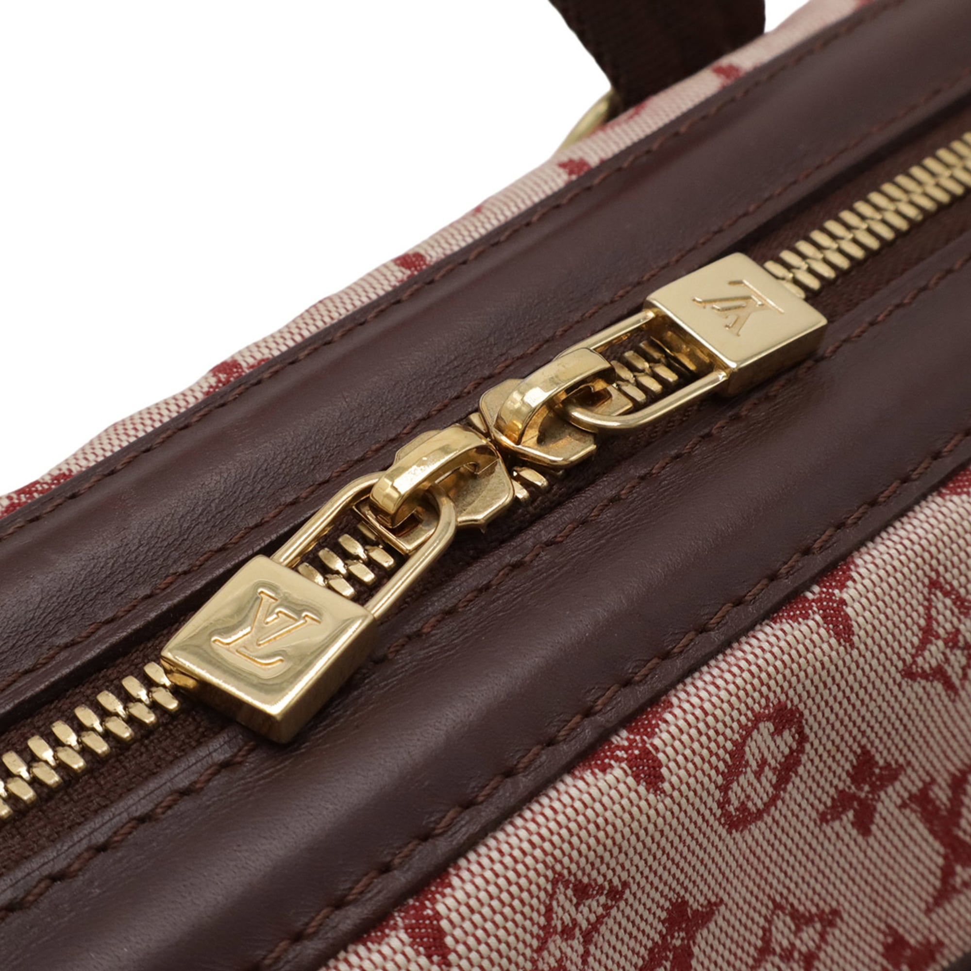 Louis Vuitton Cherry Pink Canvas Leather Handbag (Pre-Owned)