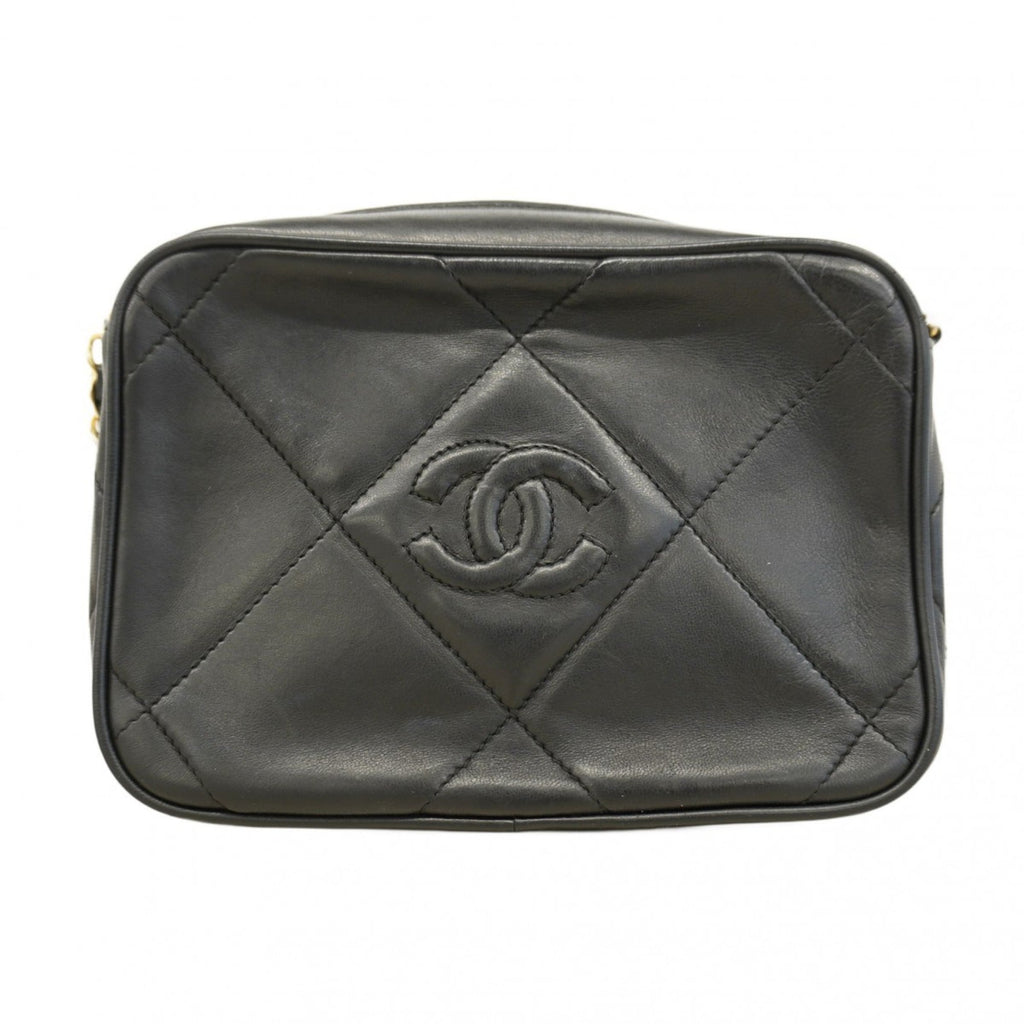 Chanel Black Leather Shoulder Bag (Pre-Owned)