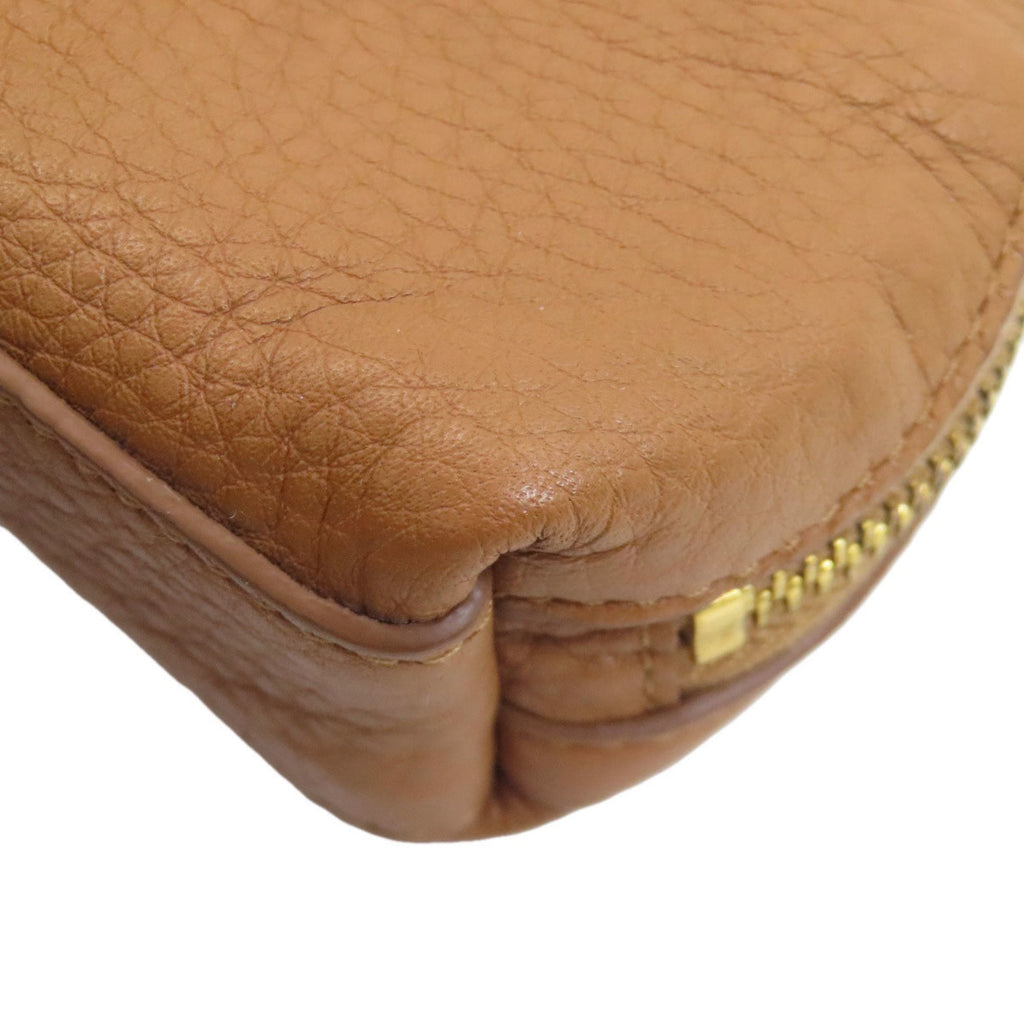 Prada Brown Leather Pouch (Pre-Owned)