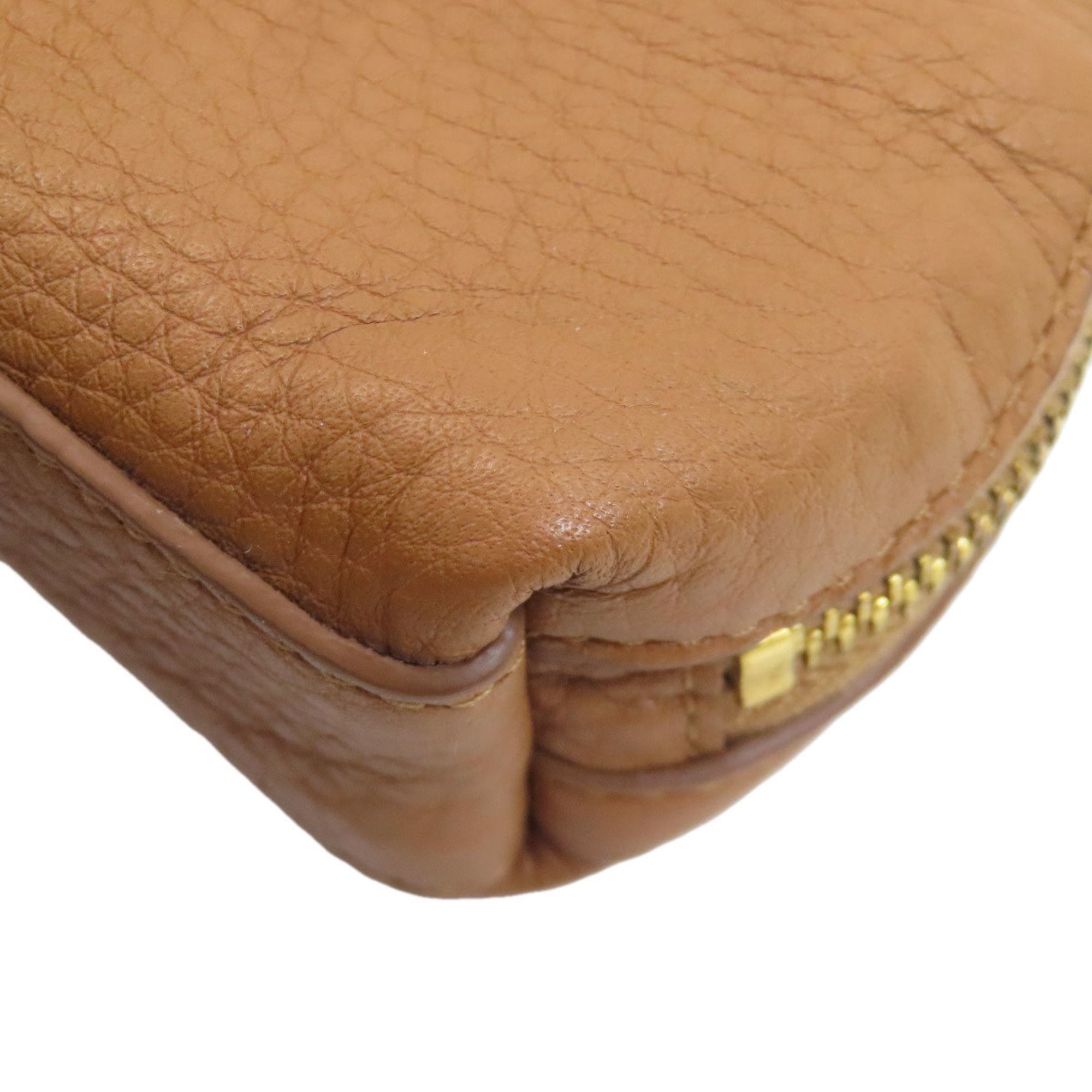 Prada Brown Leather Pouch (Pre-Owned)