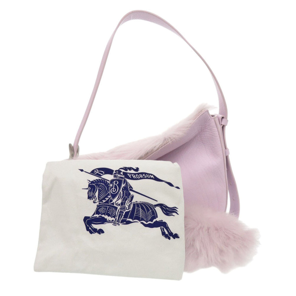 Burberry Purple Leather Shoulder Bag (Pre-Owned)