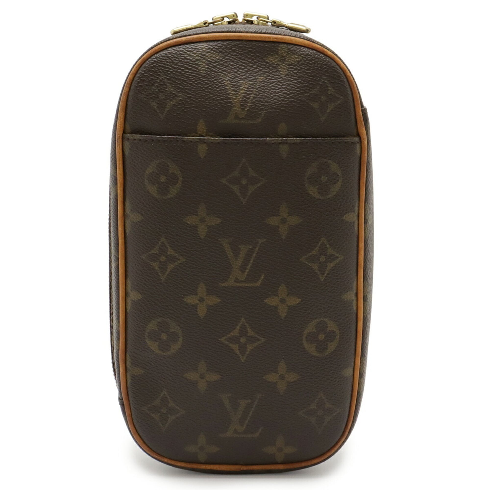Louis Vuitton Brown Pvc Pochette Shoulder Bag Sling Bag (Pre-Owned)