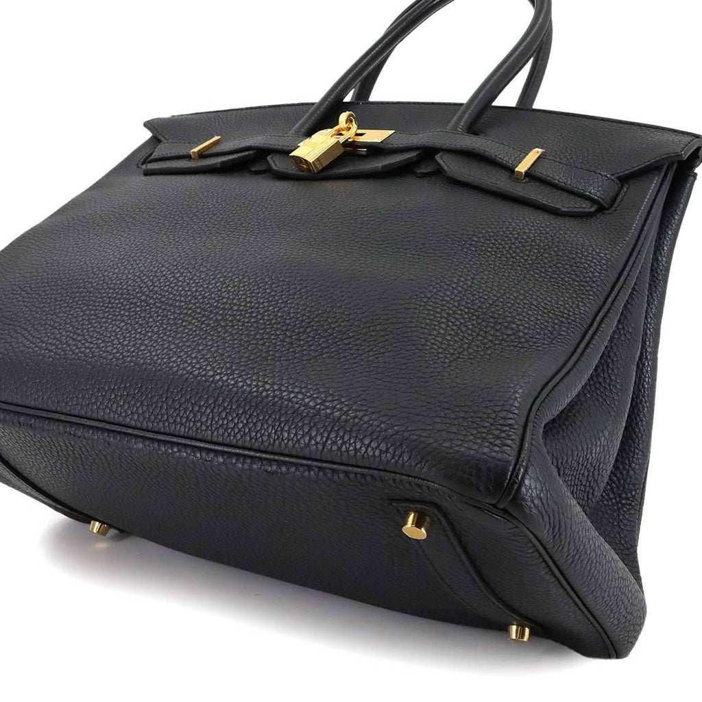 Hermes Black Togo Leather Handbag (Pre-Owned)