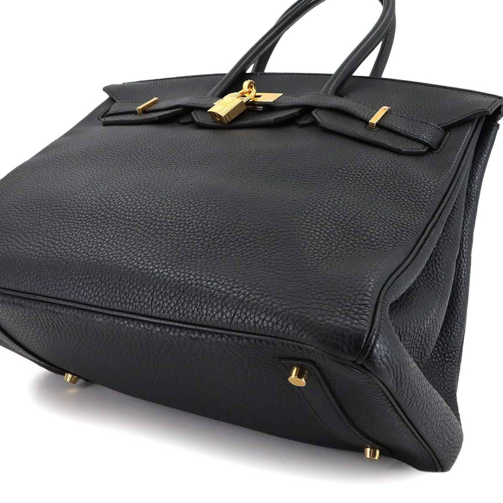 Hermes Black Togo Leather Handbag (Pre-Owned)