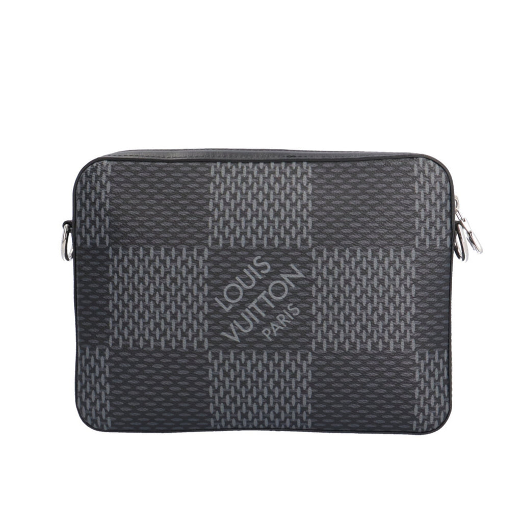 Louis Vuitton Black Gray Damier Graphite Shoulder Bag (Pre-Owned)