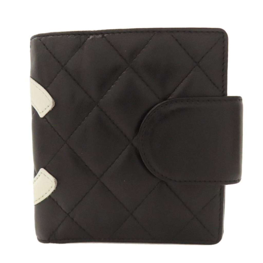 Chanel Black Leather Wallet (Bi-Fold) (Pre-Owned)