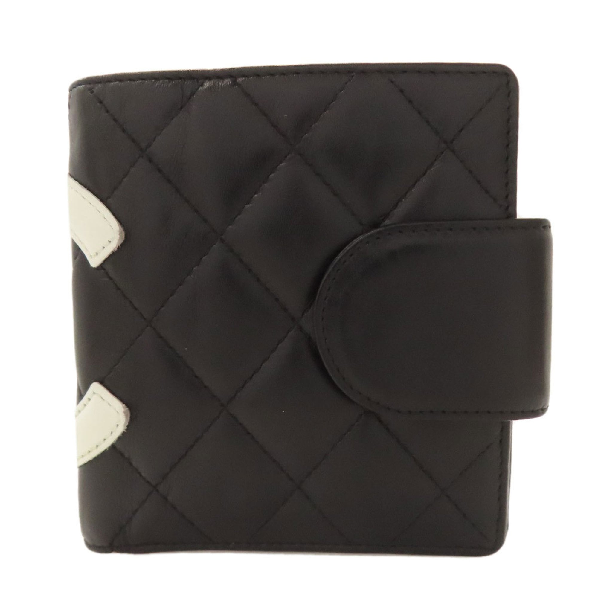 Chanel Black Leather Wallet (Bi-Fold) (Pre-Owned)